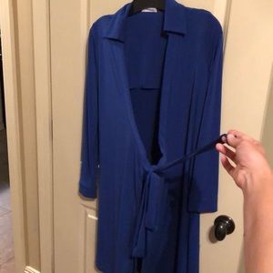 Calvin Klein skinny wrap front dress